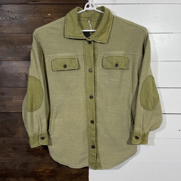 Free People Tops - Olive Green Women's Button-Up Shirt